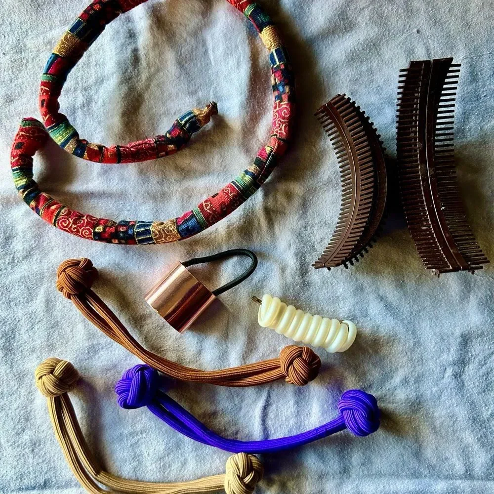 Hair Accessories 10 pieces- 2 Hair Drying Towels 8 Colorful Hair Accessories Set